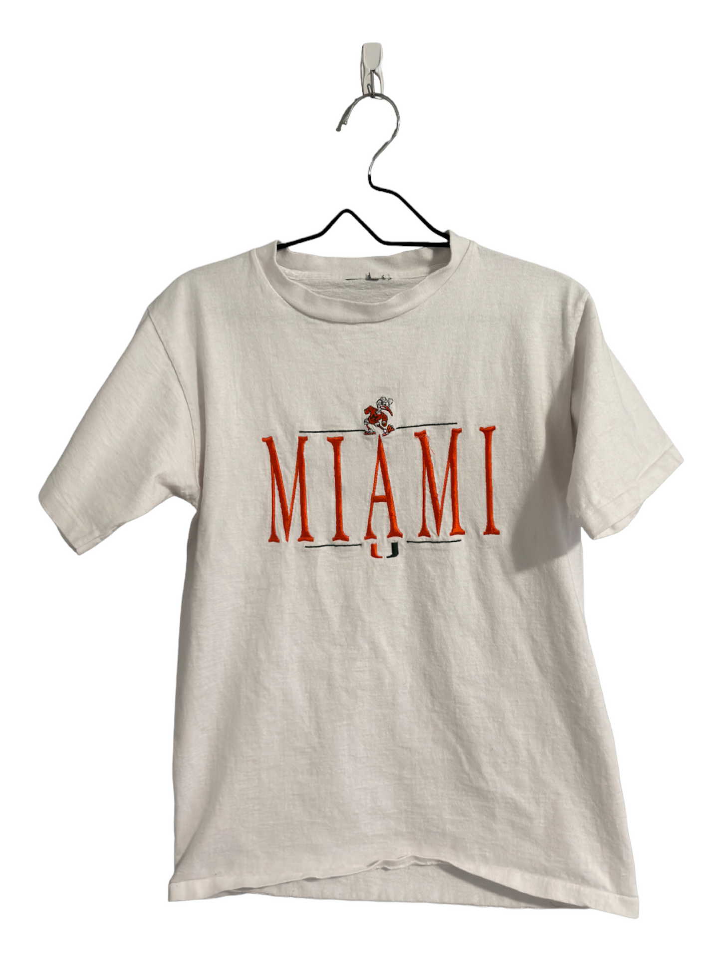 Vintage University Of Miami Tee No Tag Check Measurements