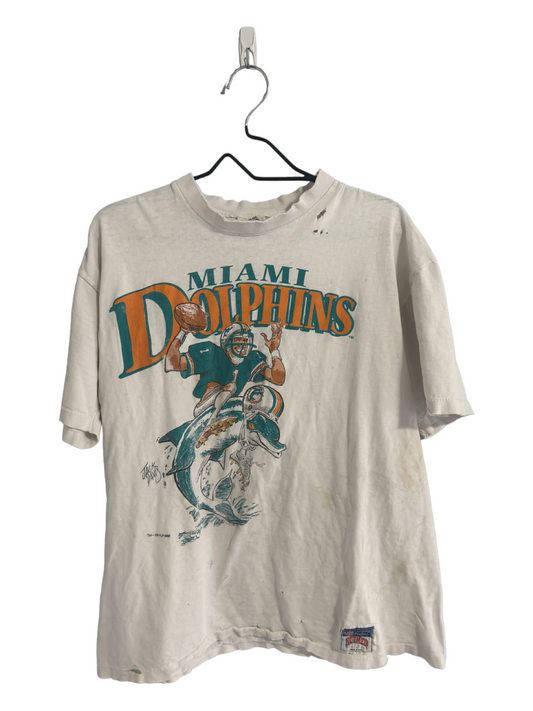 1988 Miami Dolphins Tee (Thrashed) Size Large