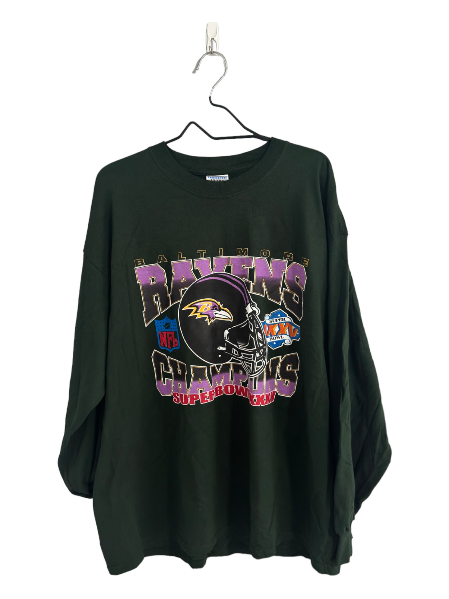 2001 Baltimore Ravens Super Bowl Longsleeve Size XXL