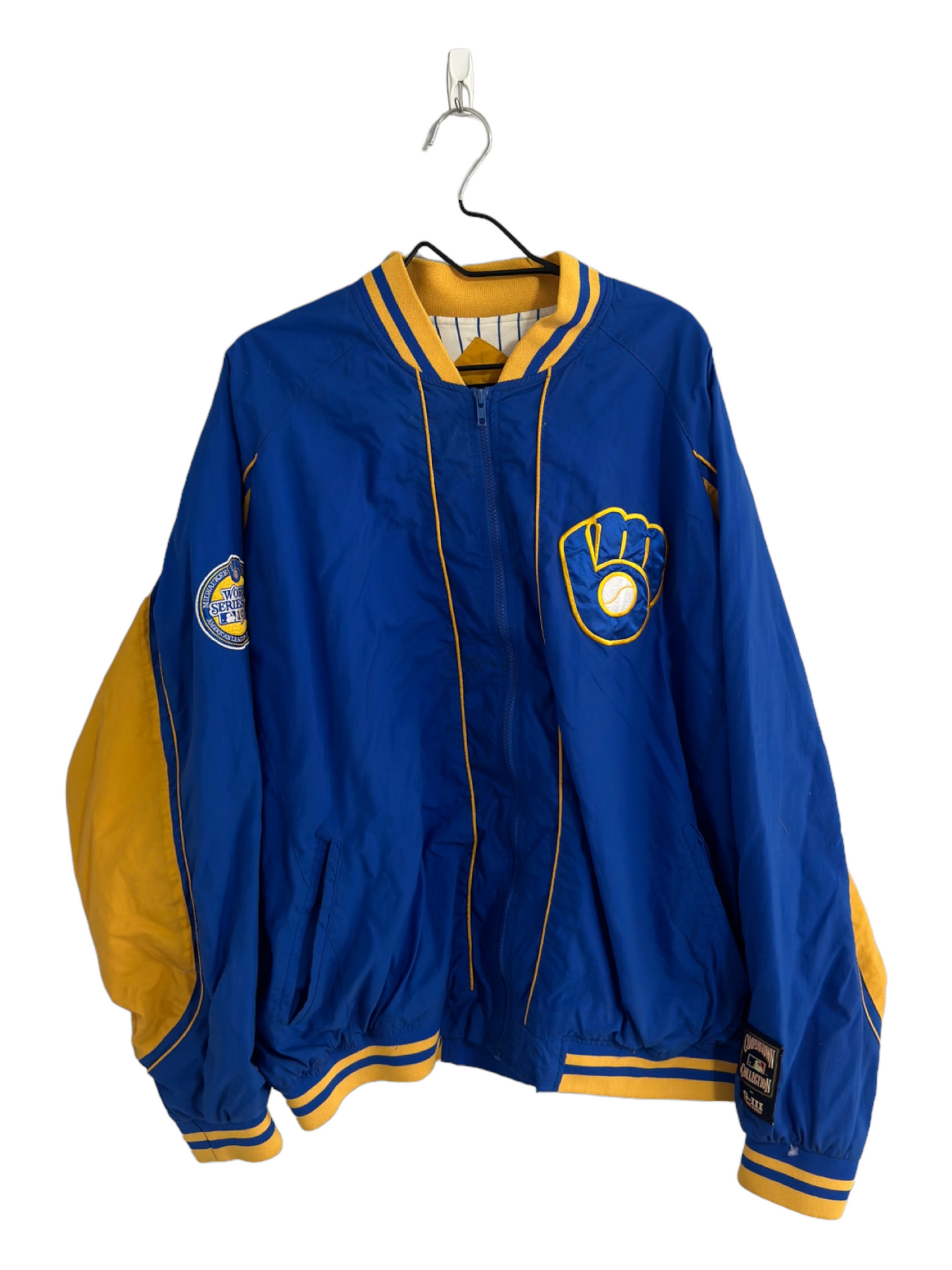 Carl Banks Cooperstown Collection Brewers Jacket Size XXXL